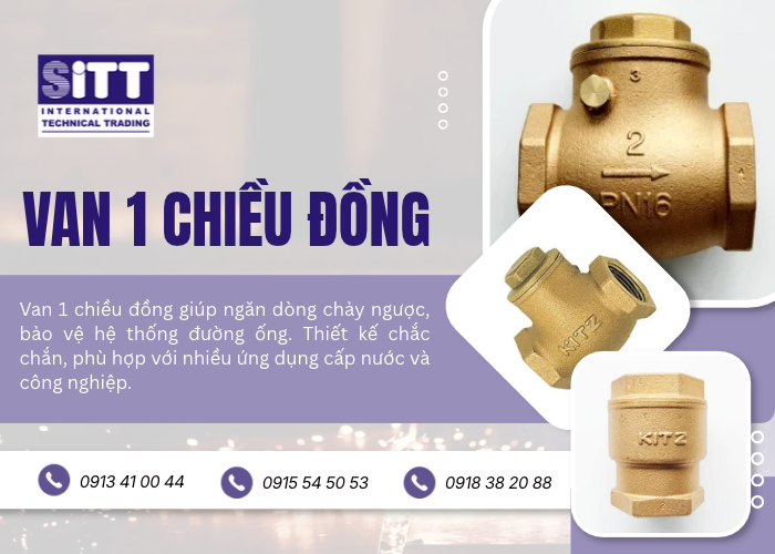 Van 1 Chiều Đồng KITZ: Đặc Tính Kỹ Thuật Và Phân Tích Cấu Hình Các Dòng Sản Phẩm