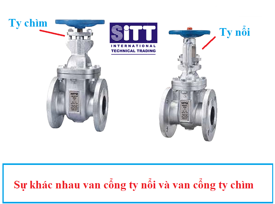 Sự khác nhau van cổng ty nổi và van cổng ty chìm